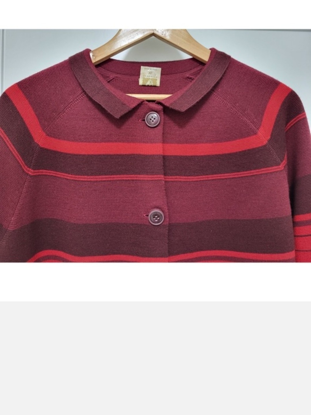 Anne Klein Maroon and Red Striped Skirt Set Sz XL - Picture 2 of 16